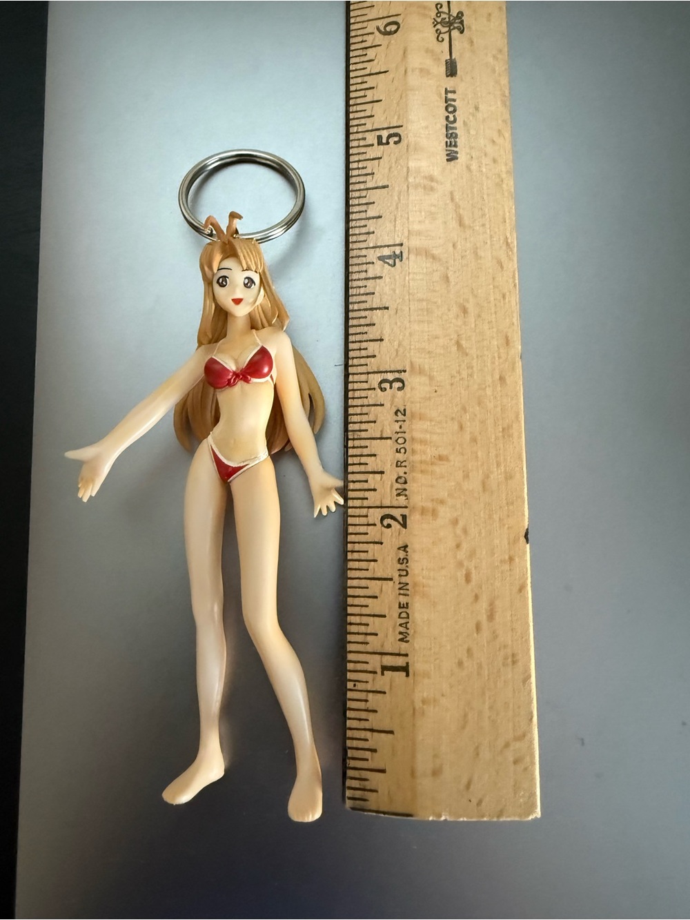 Custom LOVE HINA Anime Manga Bikini Girl Keychain Key Ring Charm